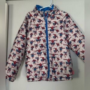 Disney Spider-Man Kids Puffer Jacket - Blue and Red 5/6 Boys Small